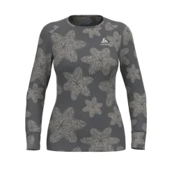 Odlo Womens God Jul Print L/S Crew Neck Shirt