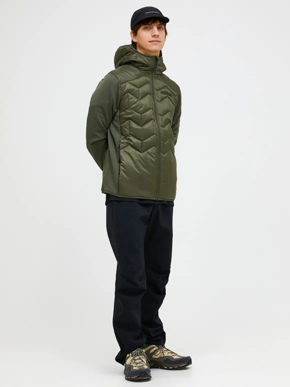 Peak Performance Mens Elevate Liner Hybrid Hood Jacket
