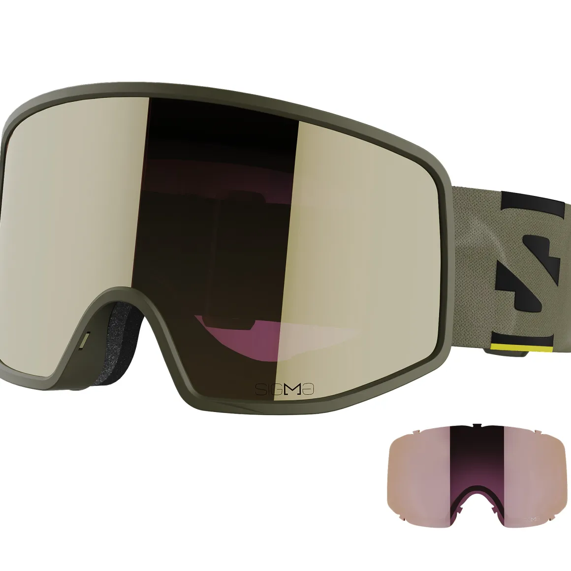 Salomon Sentry Pro Sigma 1Lens Olive Nght_S Black Gold Groen One