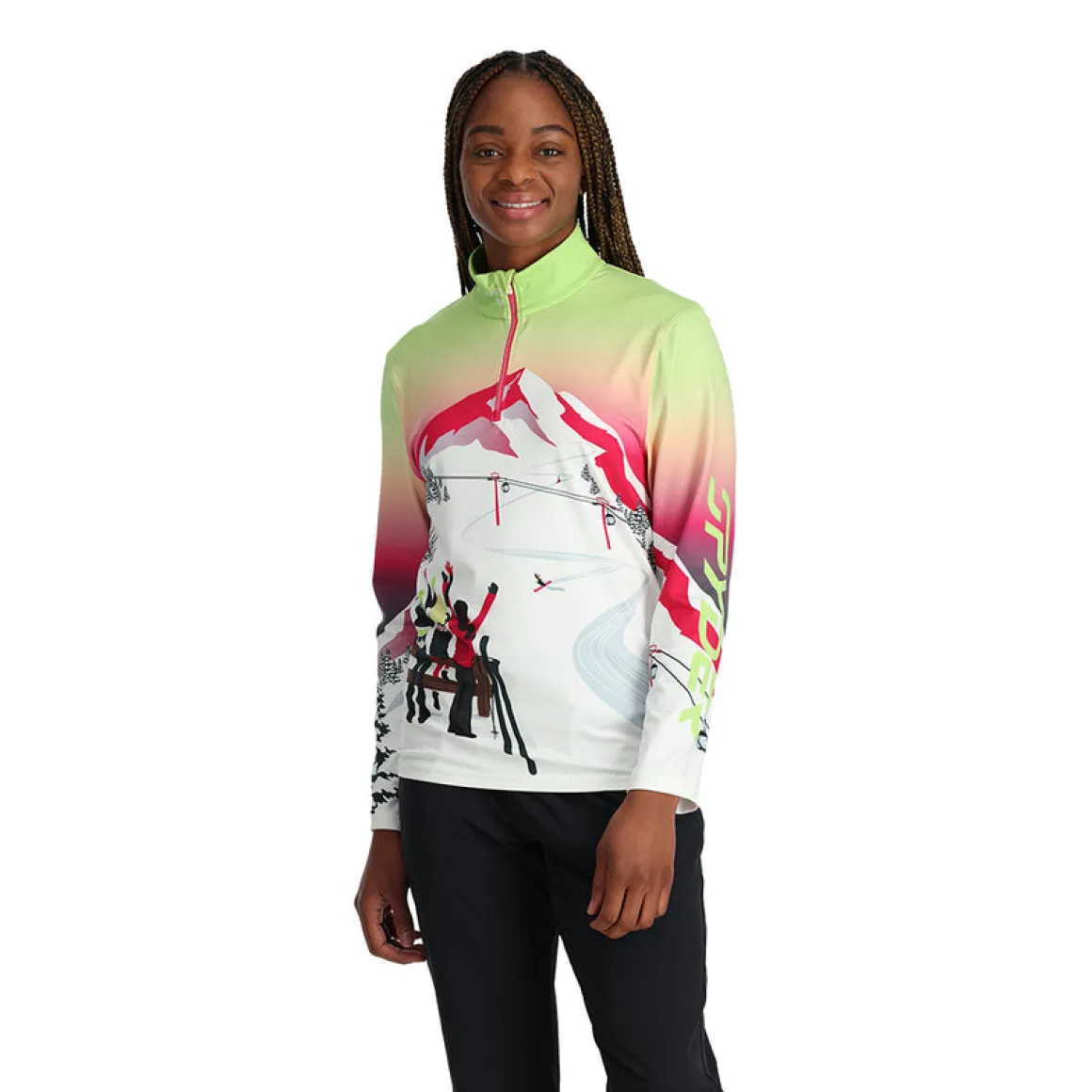 Spyder Womens Sunset Zip T-Neck